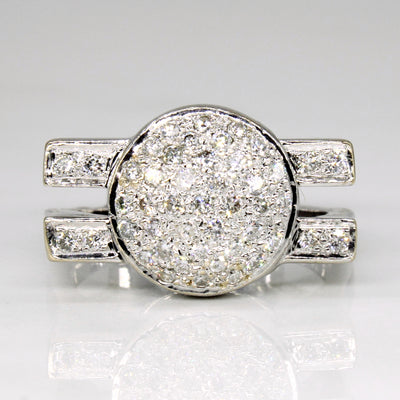 Pave Set Diamond Ring | 0.50ctw | SZ 8 |