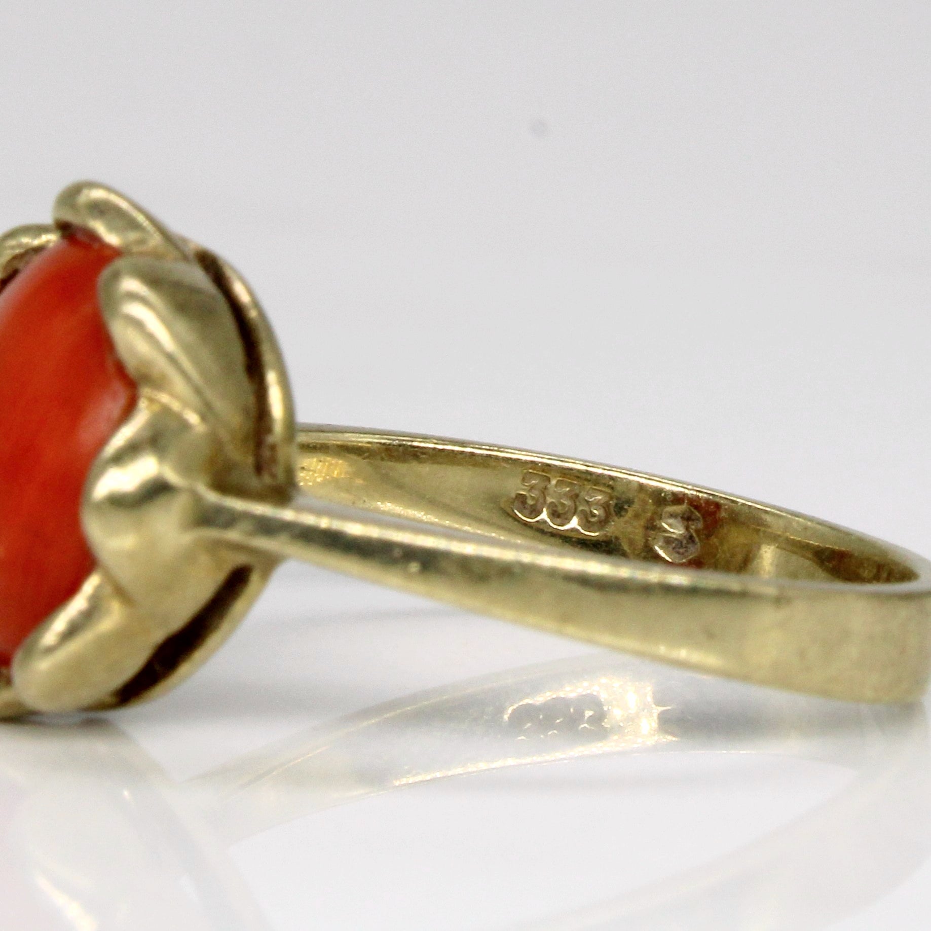 Coral Flower Cocktail Ring | 1.67ct | SZ 6.75 |