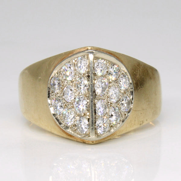 Pave Set Diamond Ring | 1.00ctw | SZ 8.25 |