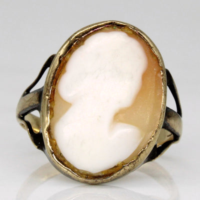 Sea Shell Cameo Ring | 3.00ct | SZ 4.5 |