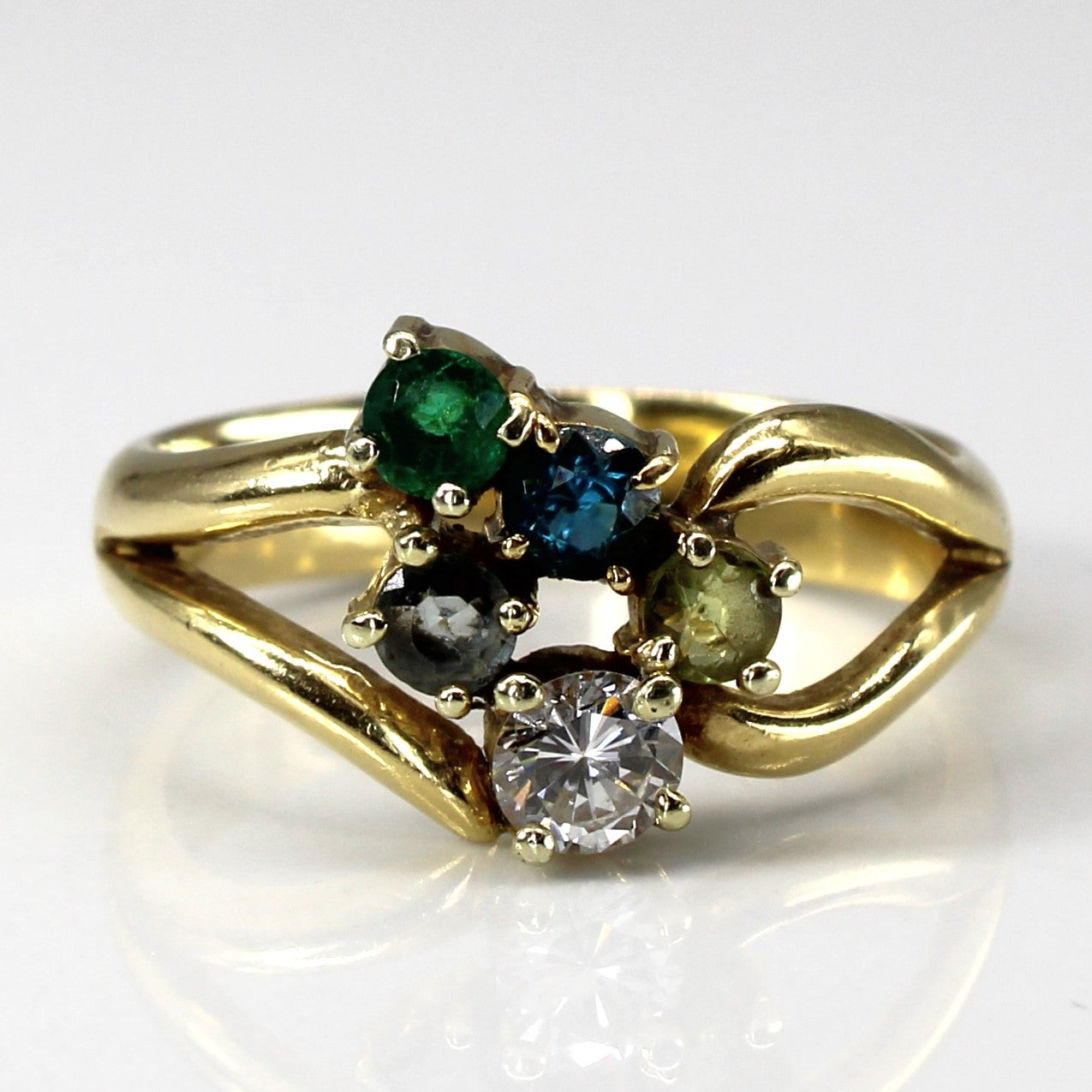 Multi Gemstone Gold Ring | 0.30ct | 0.50ctw | SZ 8.5 |