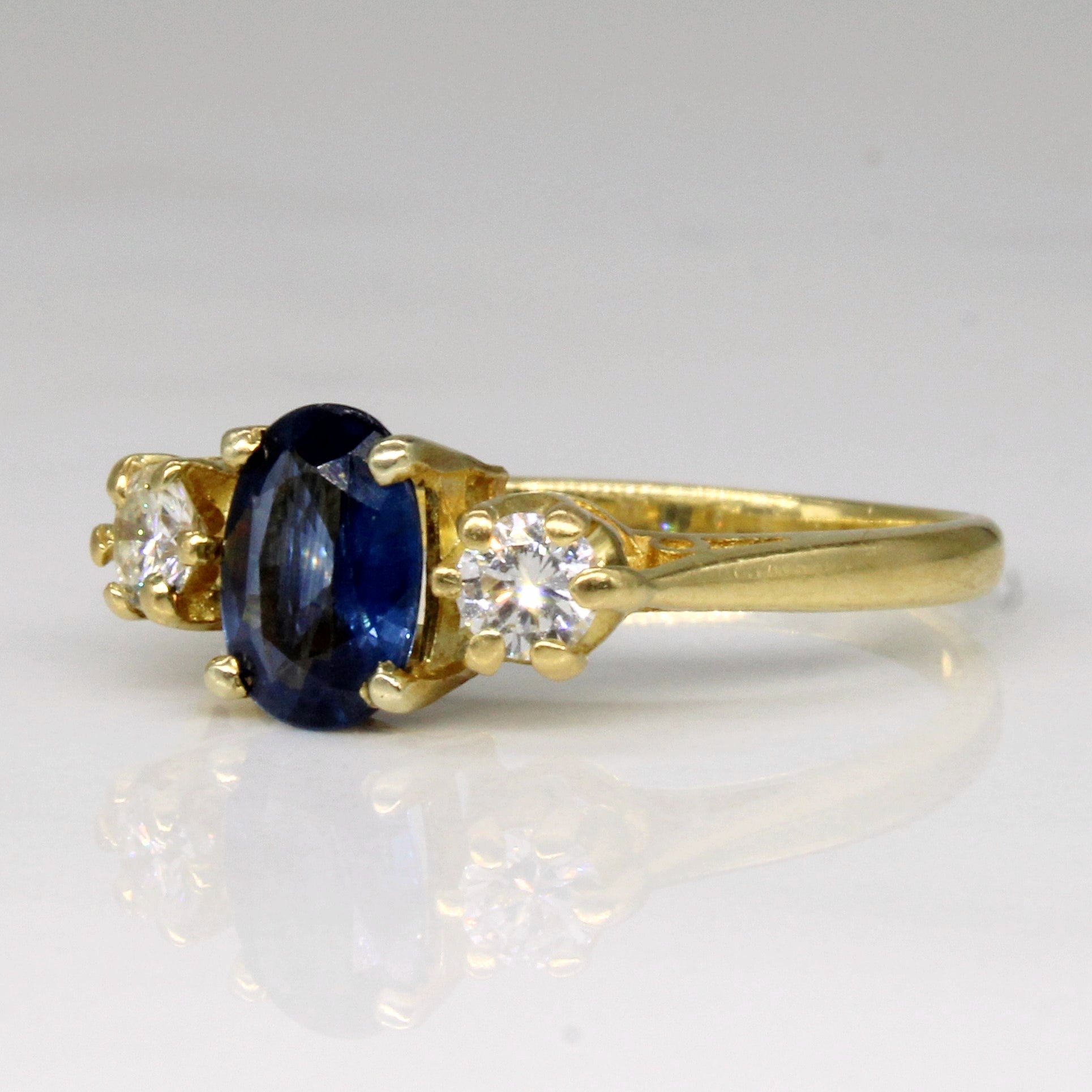 Sapphire & Diamond Engagement Ring | 0.65ct, 0.24ctw | SZ 5 |