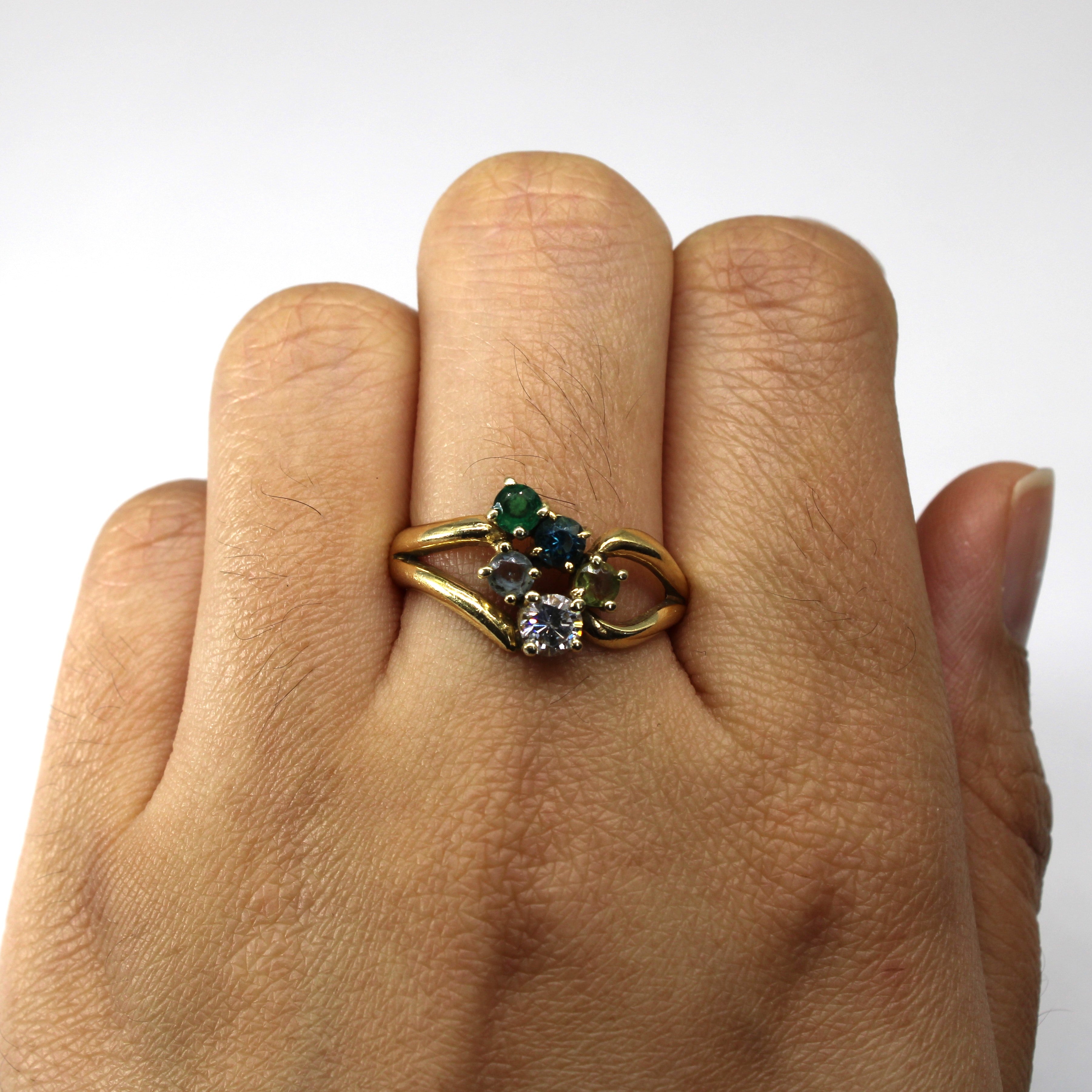 Multi Gemstone Gold Ring | 0.30ct | 0.50ctw | SZ 8.5 |