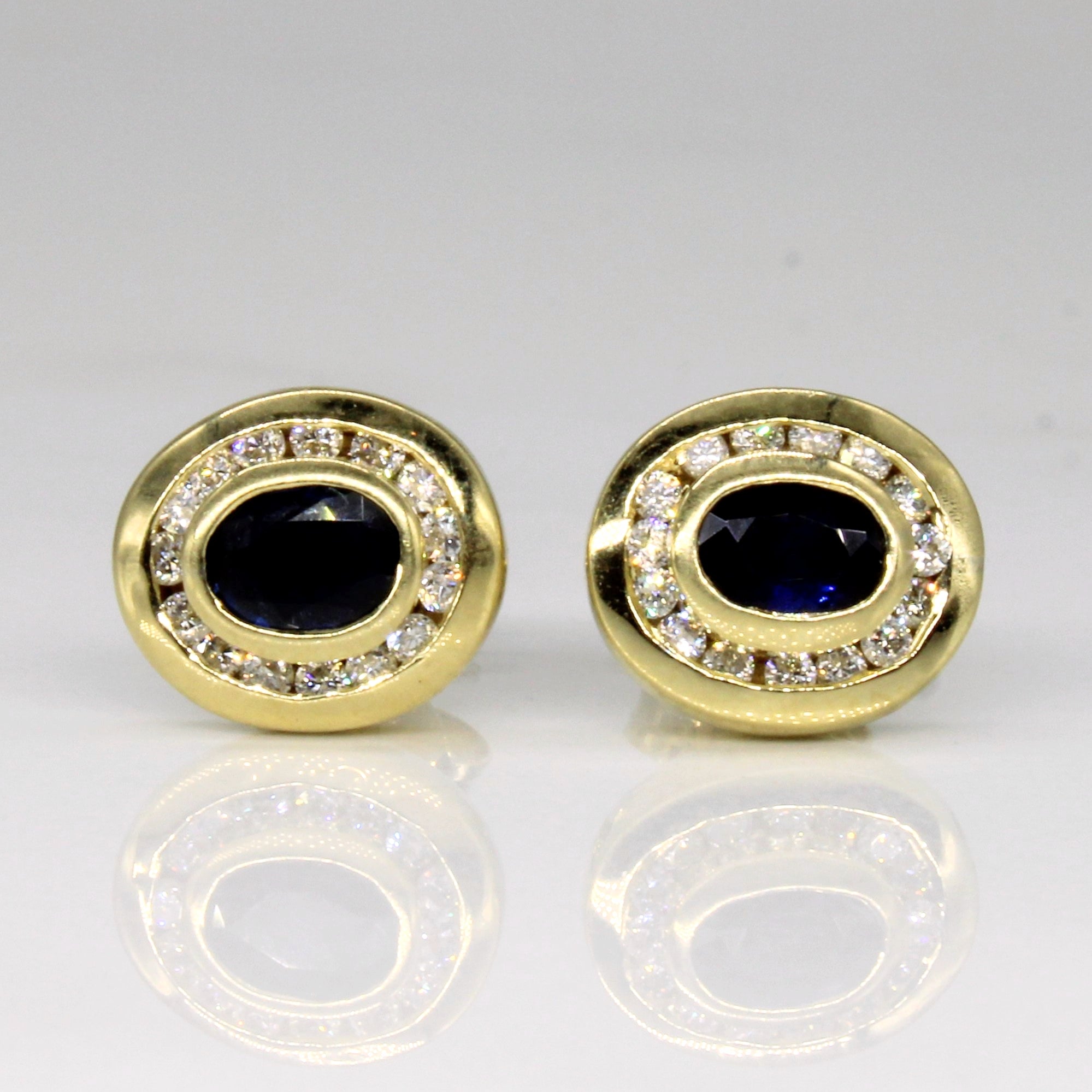 Sapphire & Diamond Earrings | 1.00ctw, 0.30ctw |