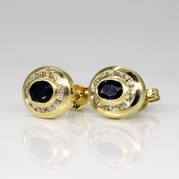 Sapphire & Diamond Earrings | 1.00ctw, 0.30ctw |
