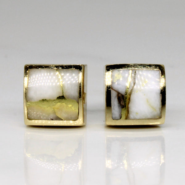 Gold Vein Quartz Earrings | 3.00ctw |