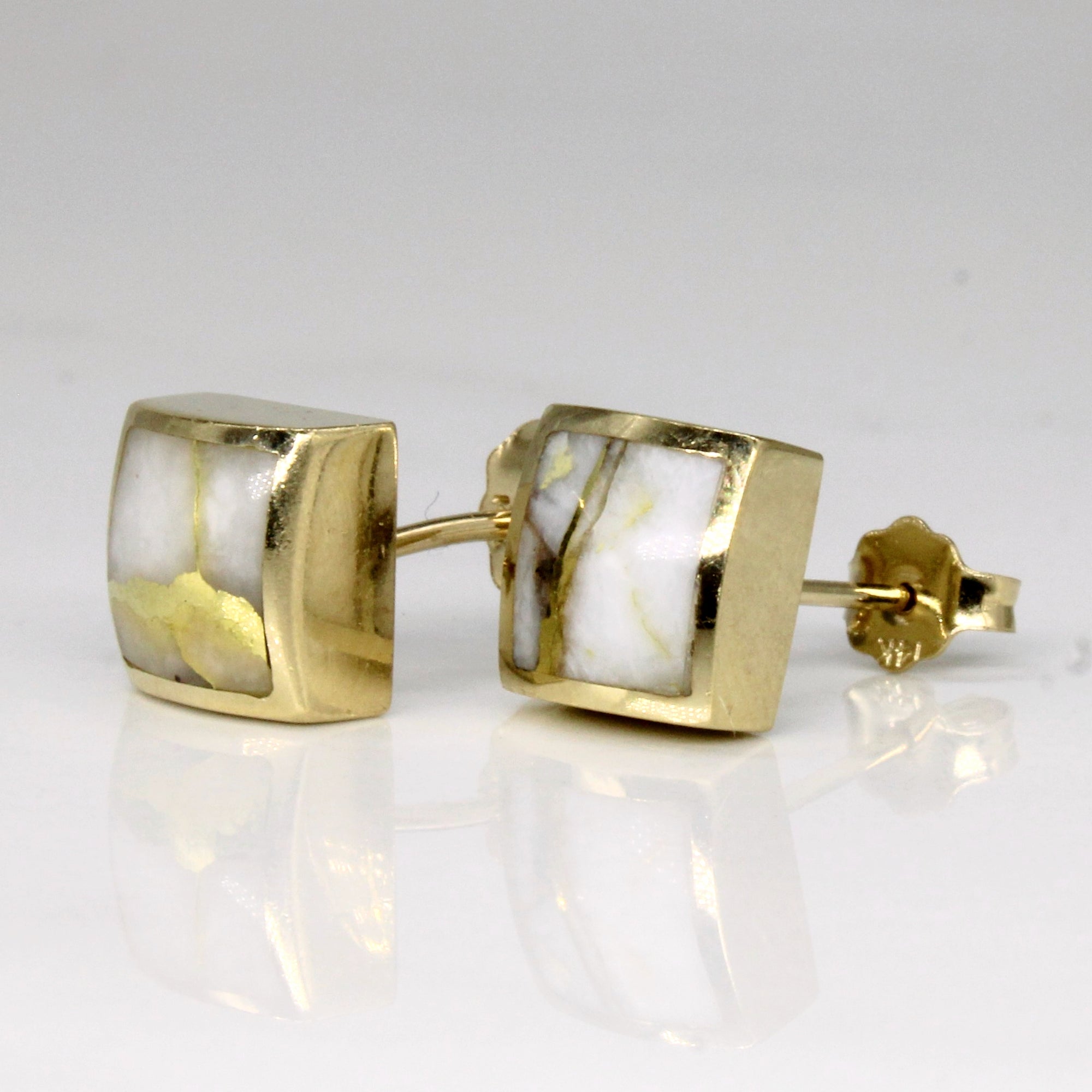 Gold Vein Quartz Earrings | 3.00ctw |