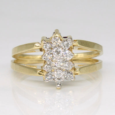 Amethyst & Diamond Flipping Face Ring | 0.45ct, 0.23ctw | SZ 6.75 |