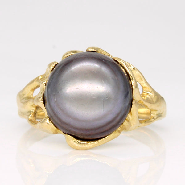 Black Pearl Cocktail Ring | SZ 5.75 |