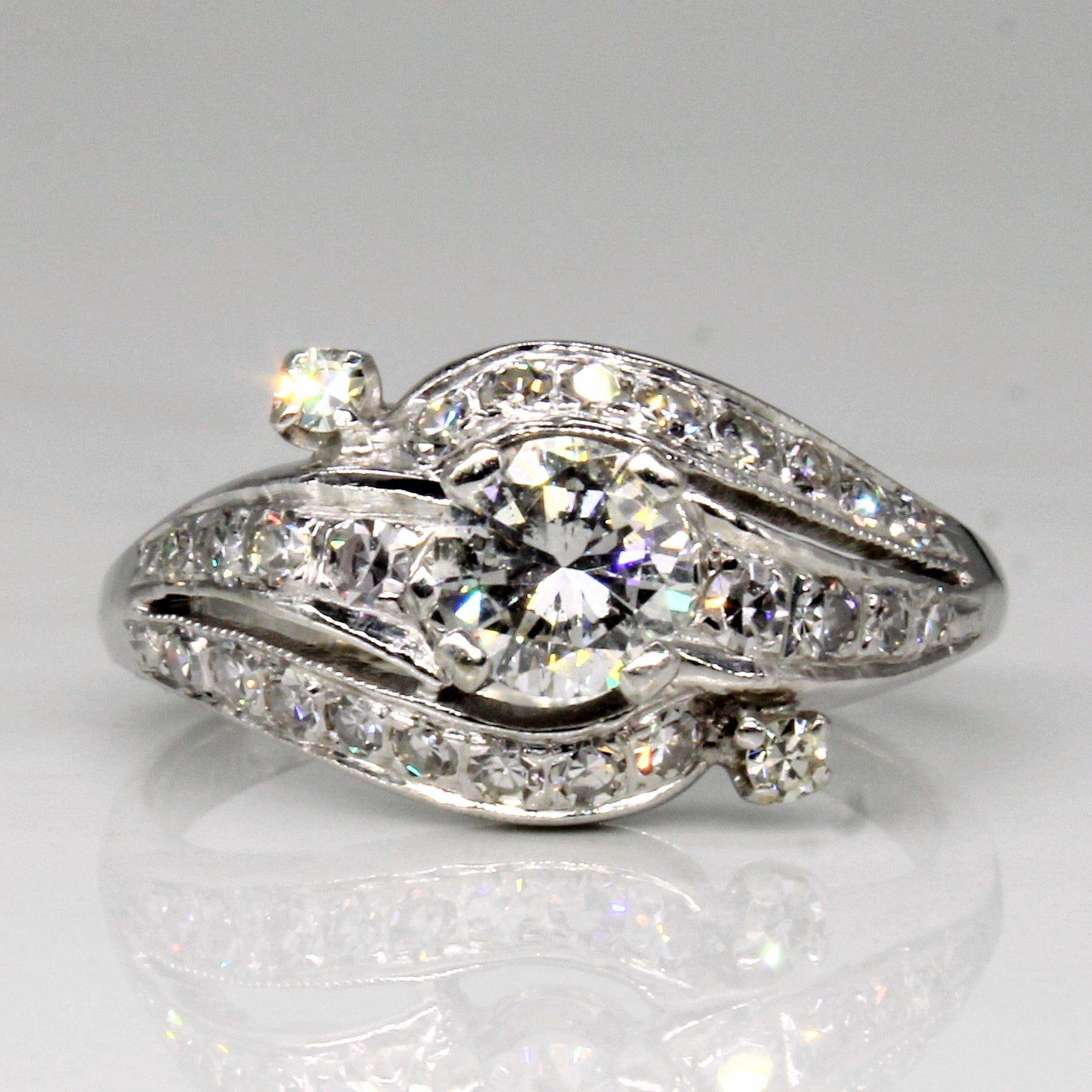 Diamond Waterfall Engagement Ring | 0.95ctw | SZ 6.5 |