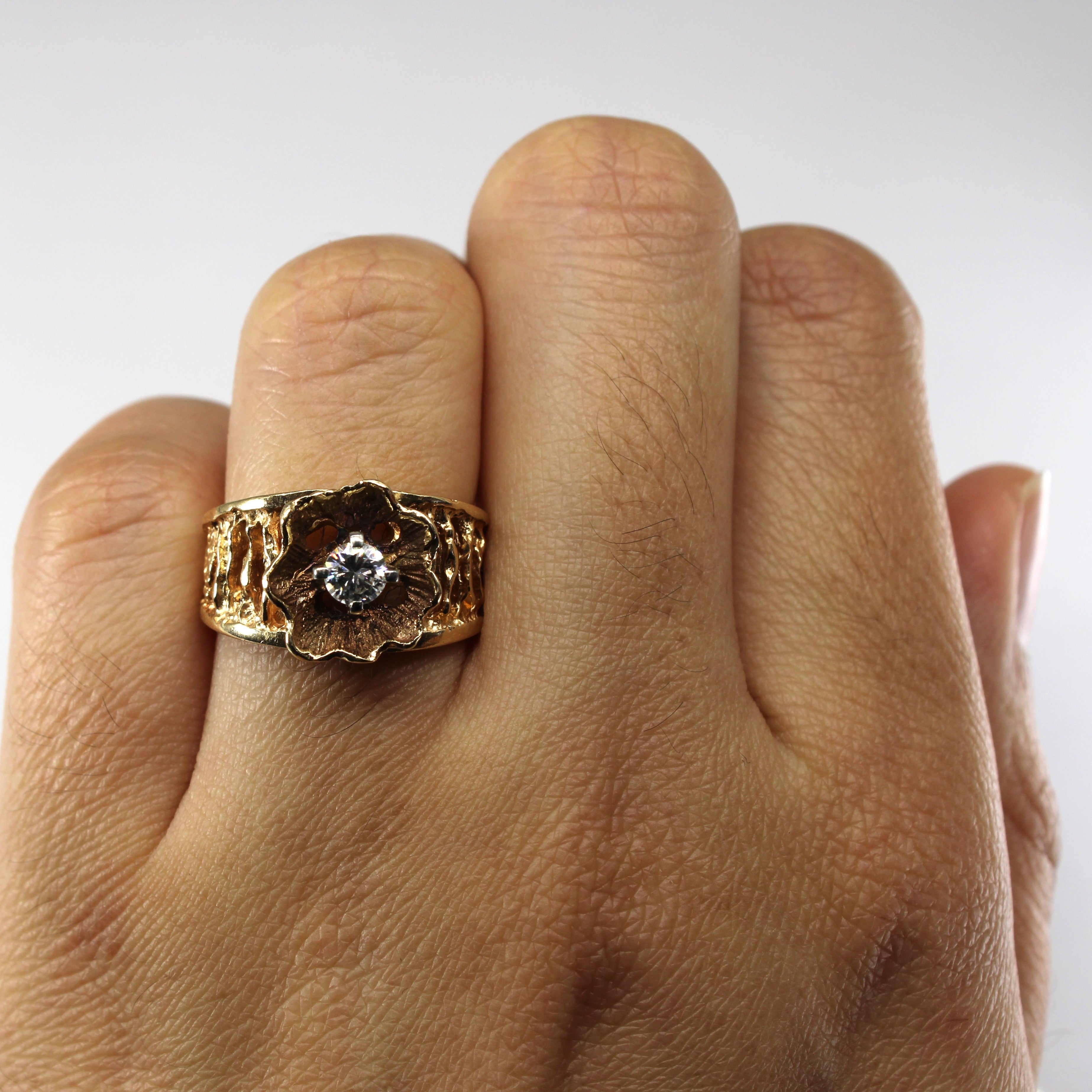 Flower Design Diamond Ring | 0.23ct | SZ 6 |