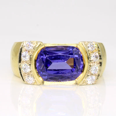 Tanzanite & Diamond Cocktail Ring | 3.00ct, 0.28ctw | SZ 6.75 |