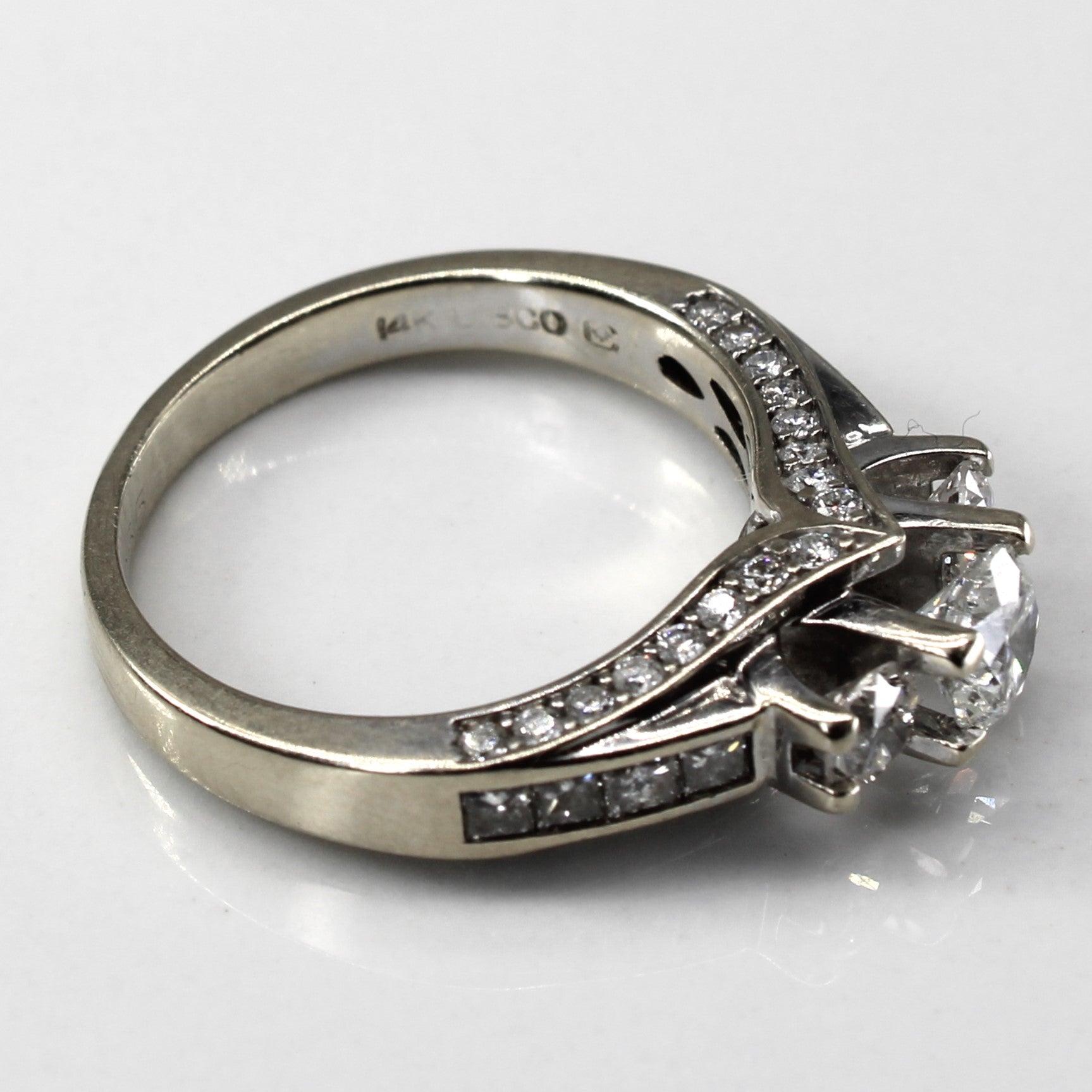 Three Stone Diamond with Accents Ring | 1.58ctw | SZ 6.5 |
