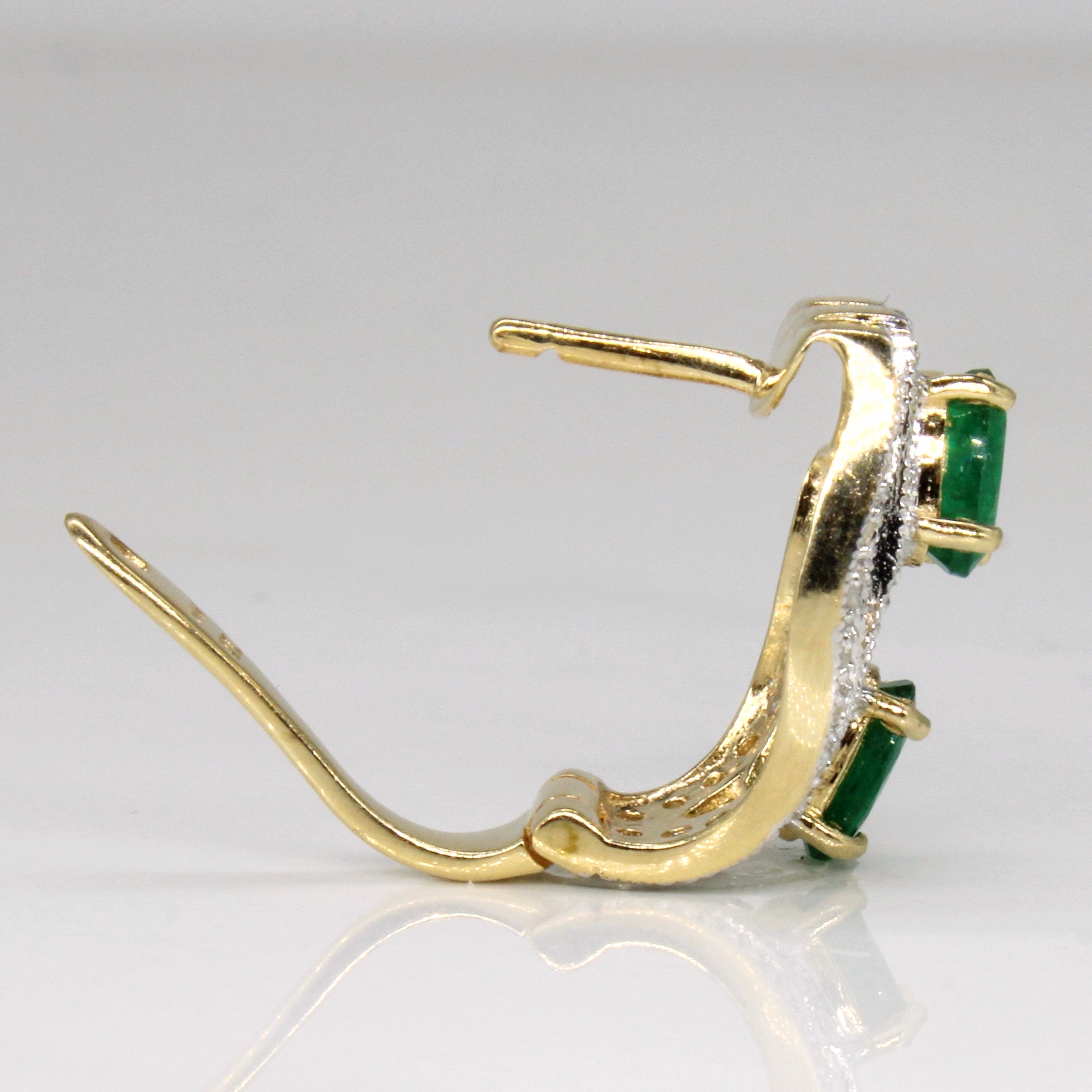 Emerald & Diamond Earrings | 1.48ctw, 0.38ctw |