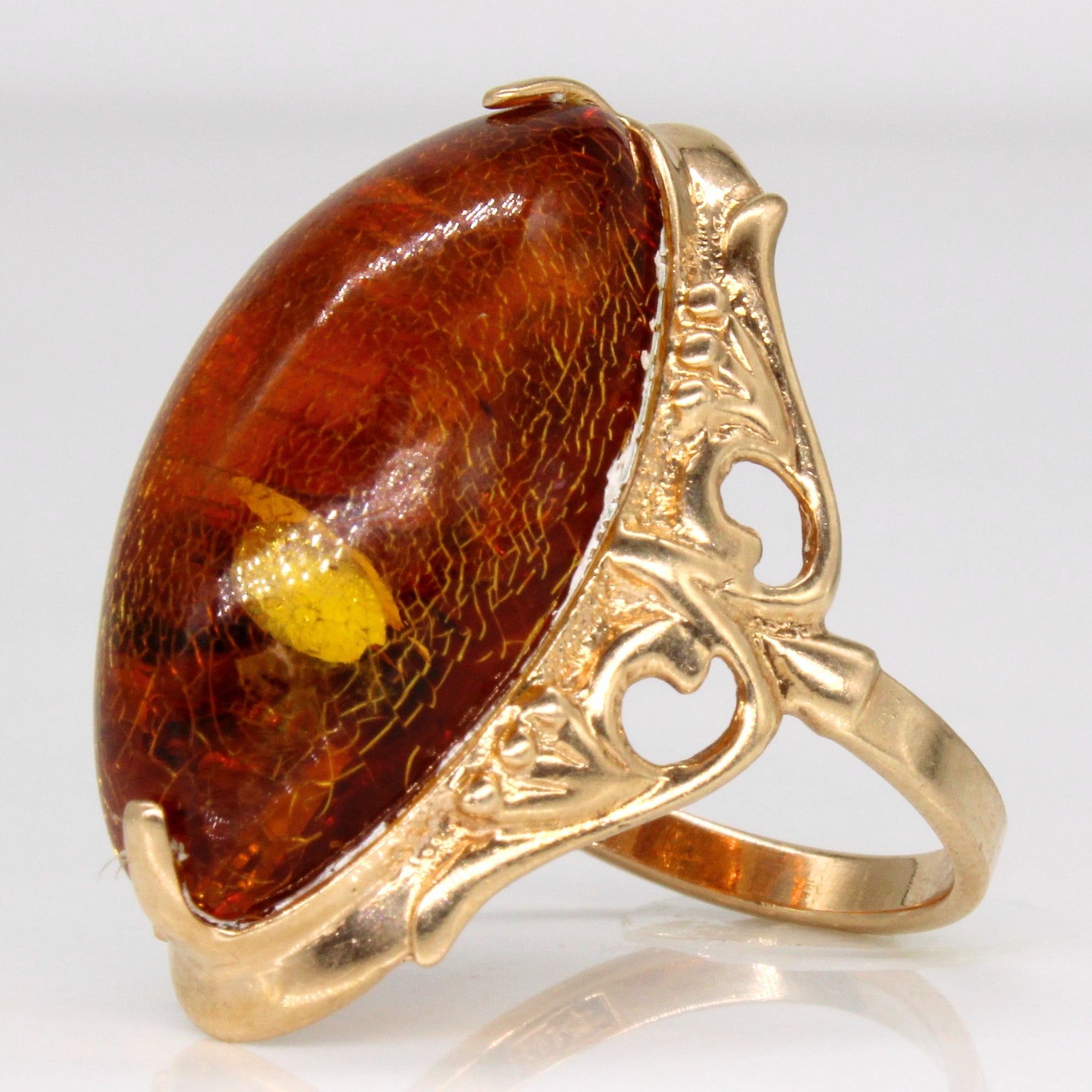 Amber Cocktail Ring | 8.00ct | SZ 6.75 |