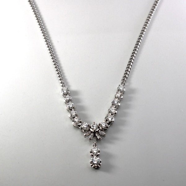 White Gold Diamond Necklace | 2.36ctw | 15