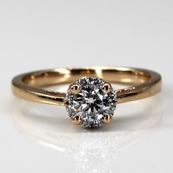 Halo Style Diamond Ring | 0.35ctw | SZ 4.5 |