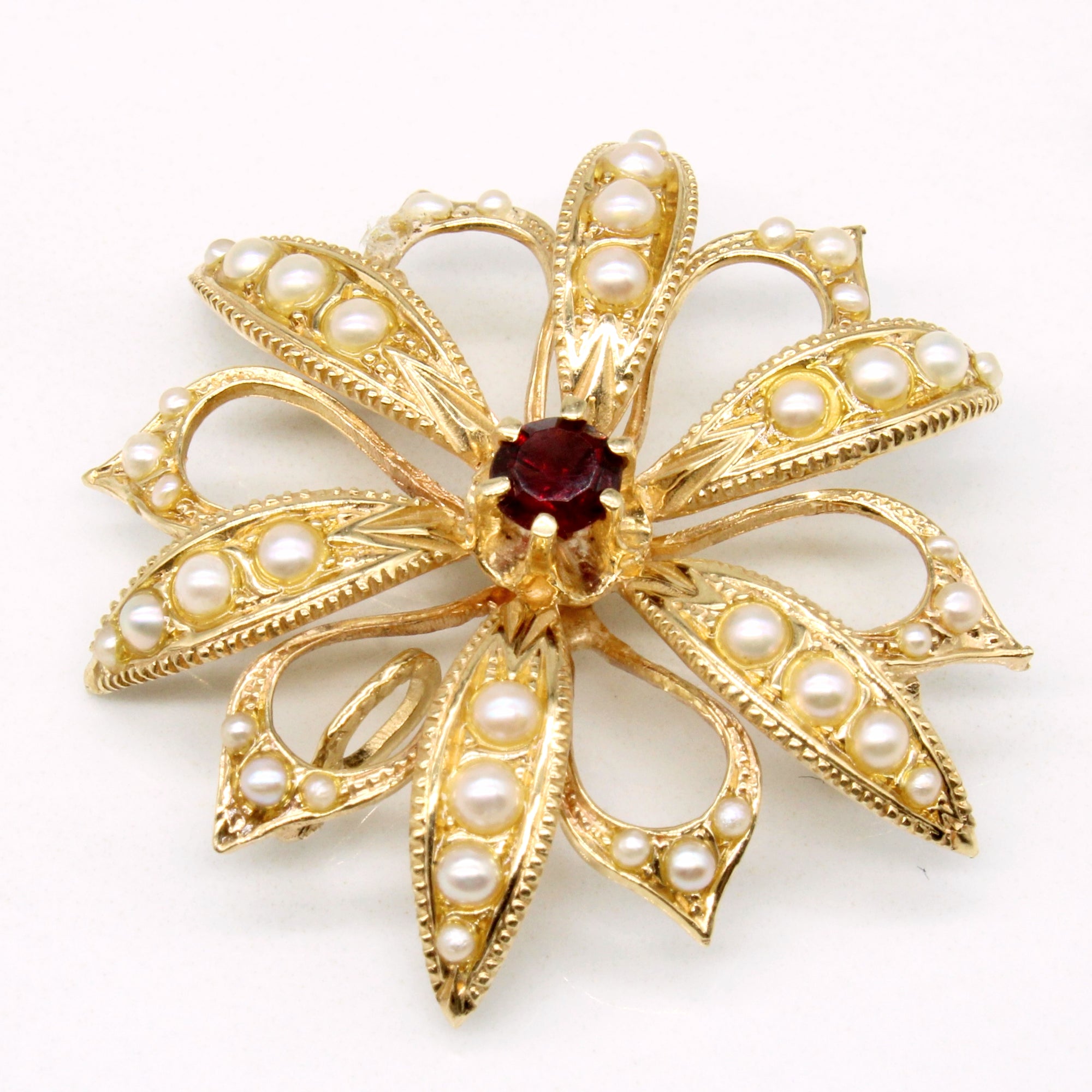 Garnet & Pearl Modified Brooch & Pendant | 0.50ct |