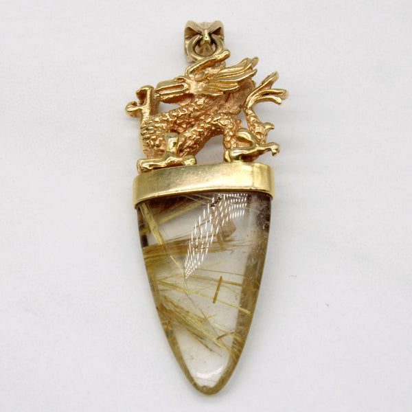 Rutile Quartz Dragon Pendant | 13.50ct |