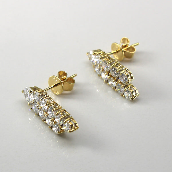 Prong Set Diamond Dangle Earrings | 2.42ctw |