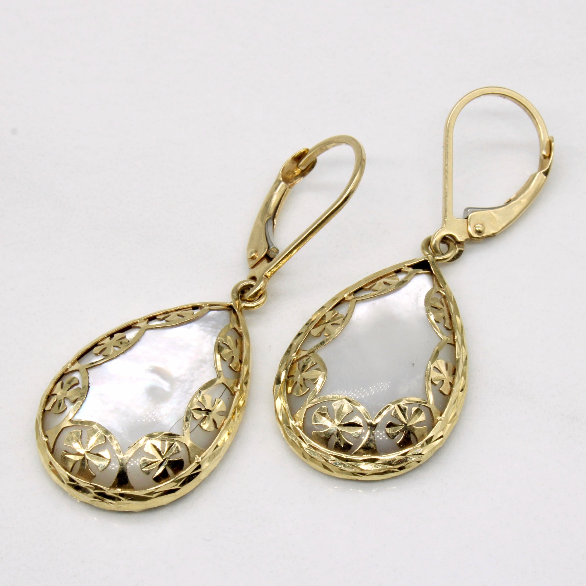 Mother of Pearl Teardrop Earrings