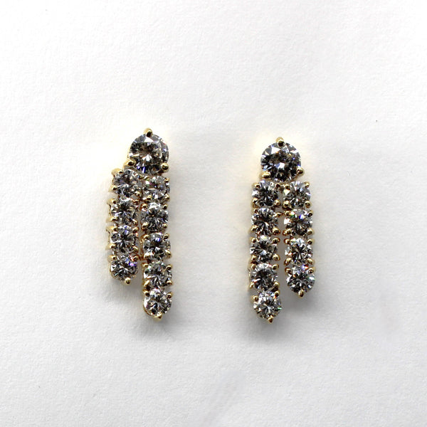 Prong Set Diamond Dangle Earrings | 2.42ctw |