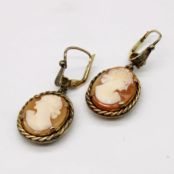 Carved Shell Cameo Earrings | 6.50ctw |