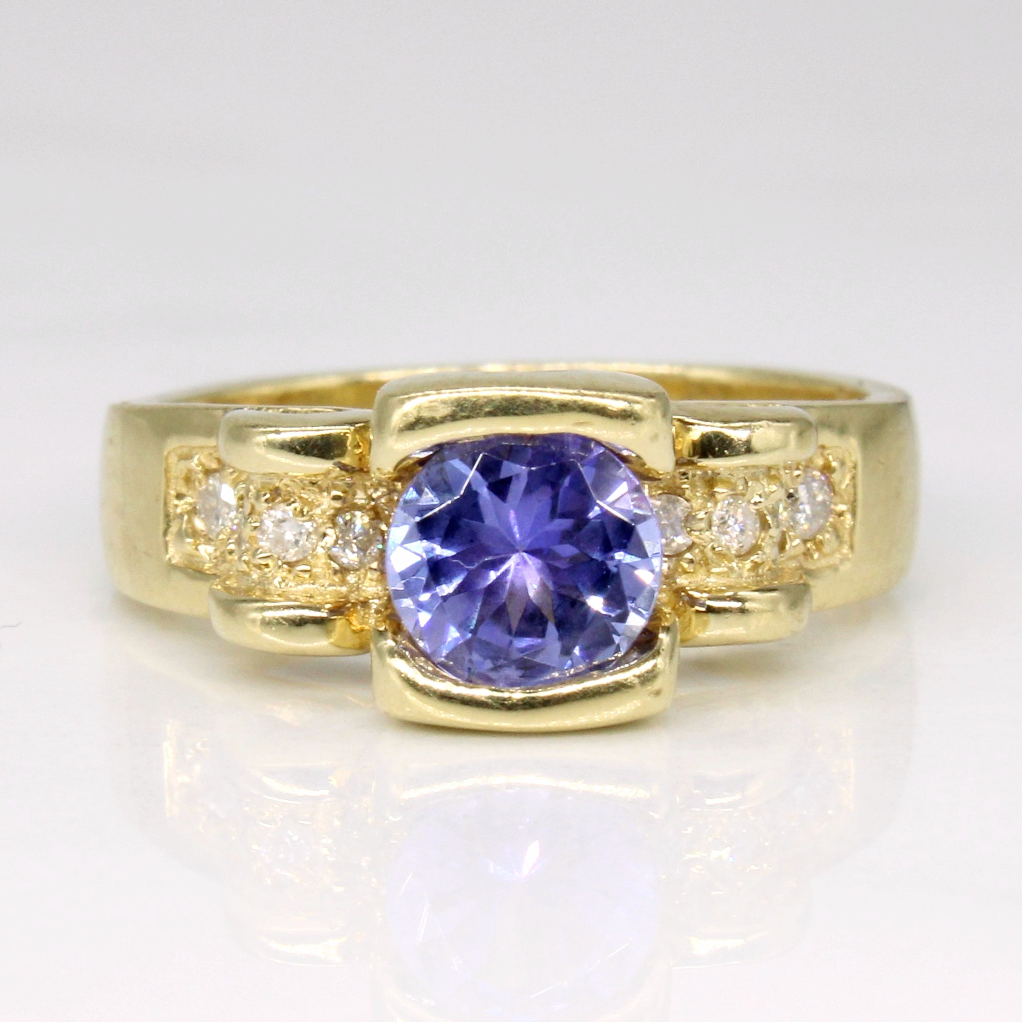 Tanzanite & Diamond Cocktail Ring | 0.75ct, 0.10ctw | SZ 6.5 |