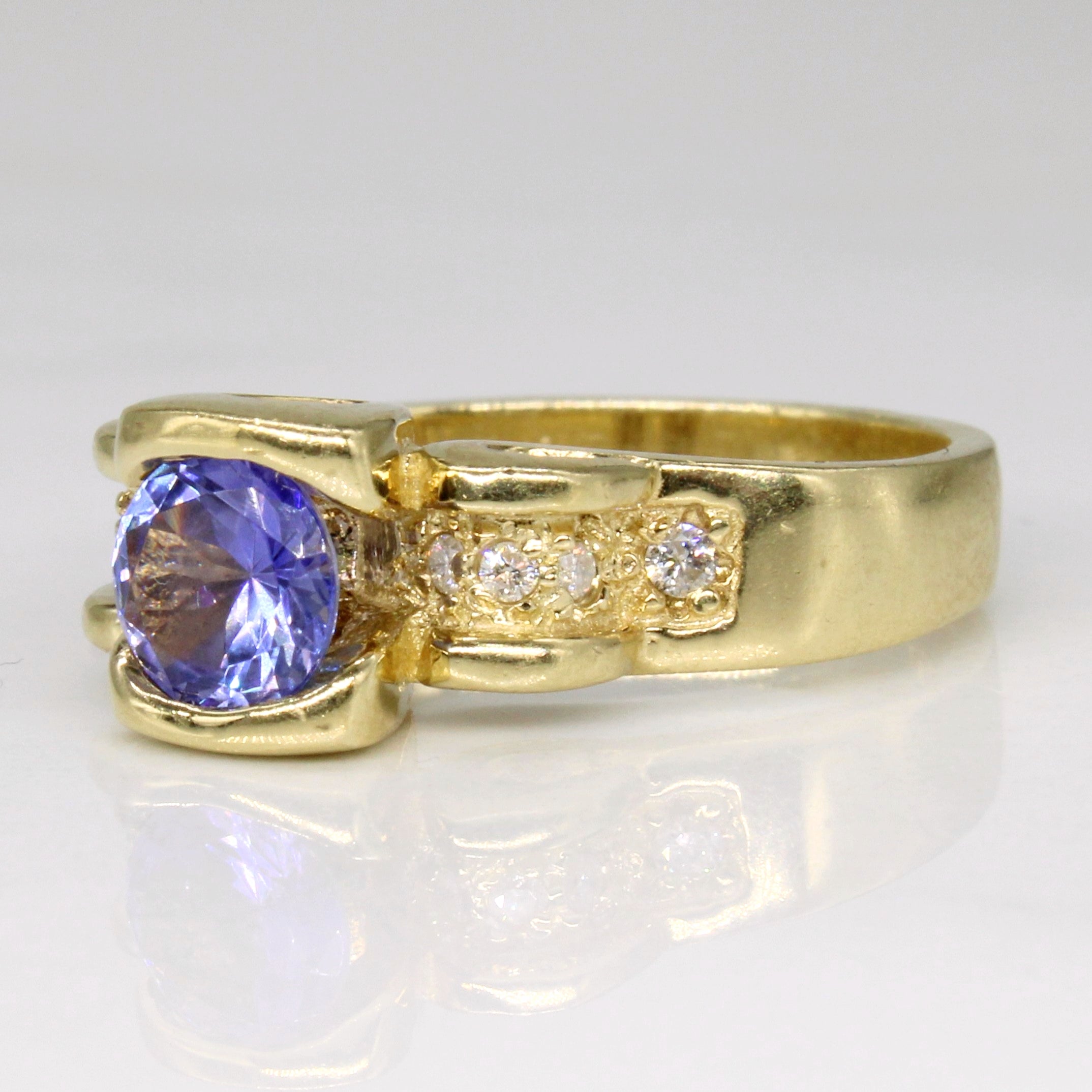Tanzanite & Diamond Cocktail Ring | 0.75ct, 0.10ctw | SZ 6.5 |