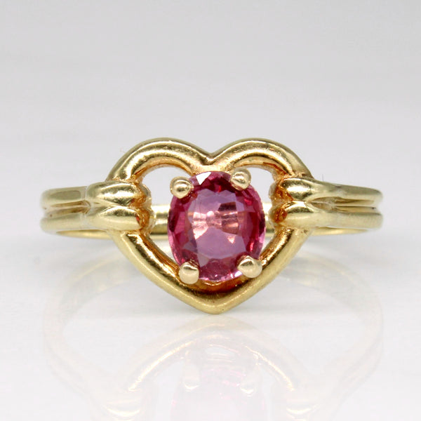 Ruby Heart Ring | 0.45ct | SZ 6.25 |