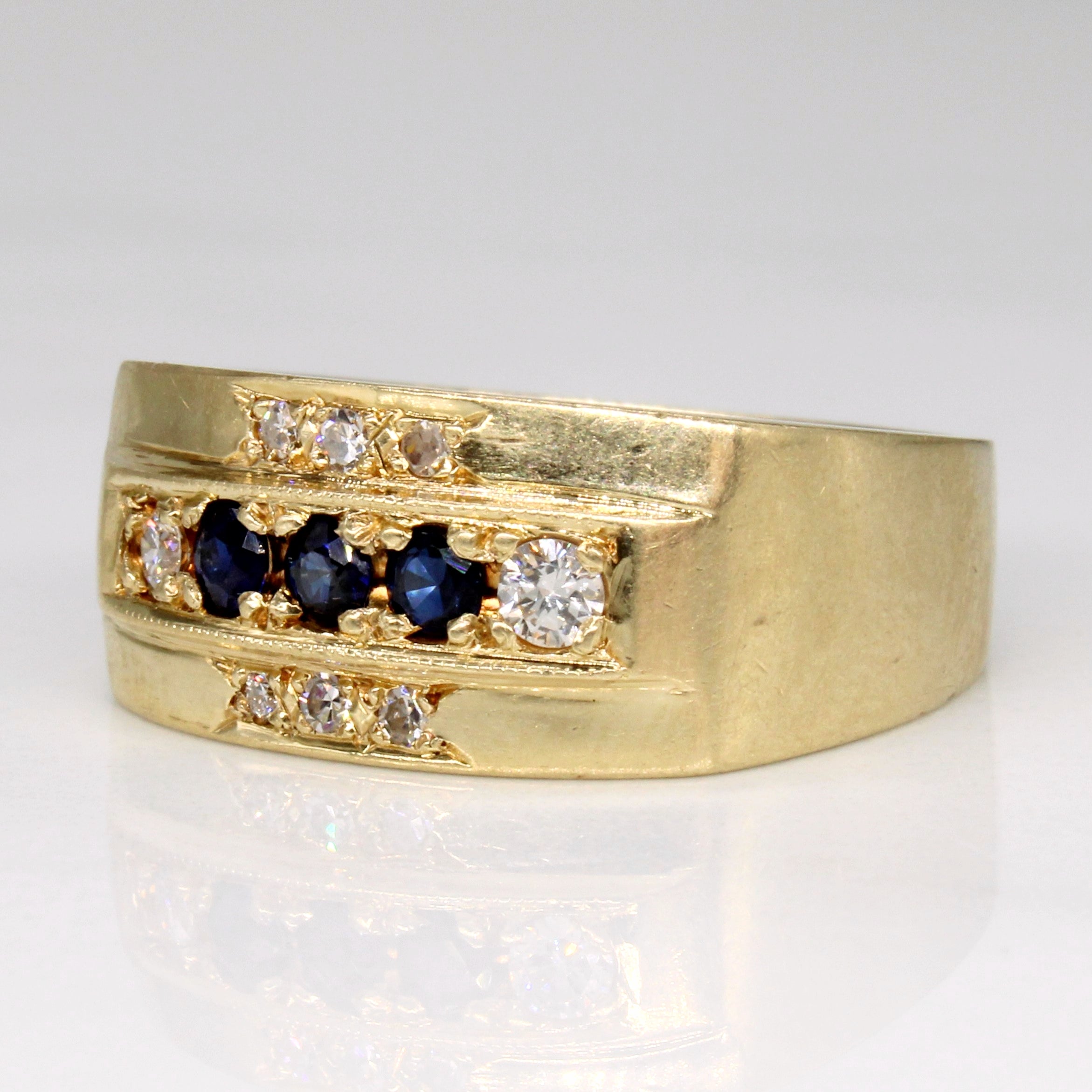 Diamond & Sapphire Ring | 0.23ctw, 0.20ctw | SZ 8 |