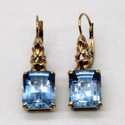 Synthetic Spinel Antique Inspired Earrings | 8.50ctw |
