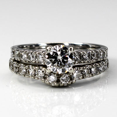 Prong Set Diamond Engagement Ring Set | 1.01ctw | SZ 4.5 |