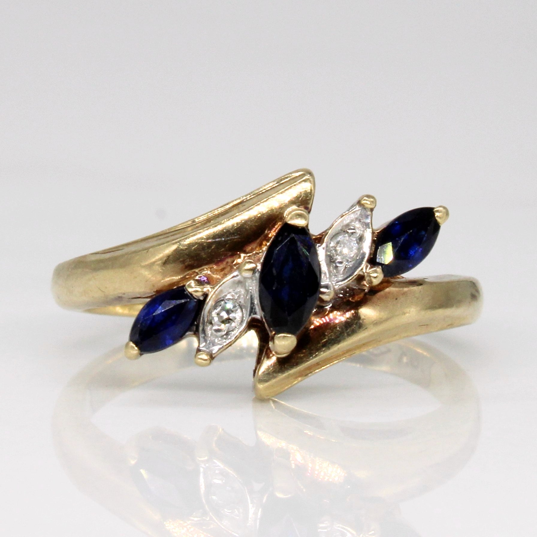 Sapphire & Diamond Waterfall Ring | 0.25ctw, 0.02ctw | SZ 5.25 |