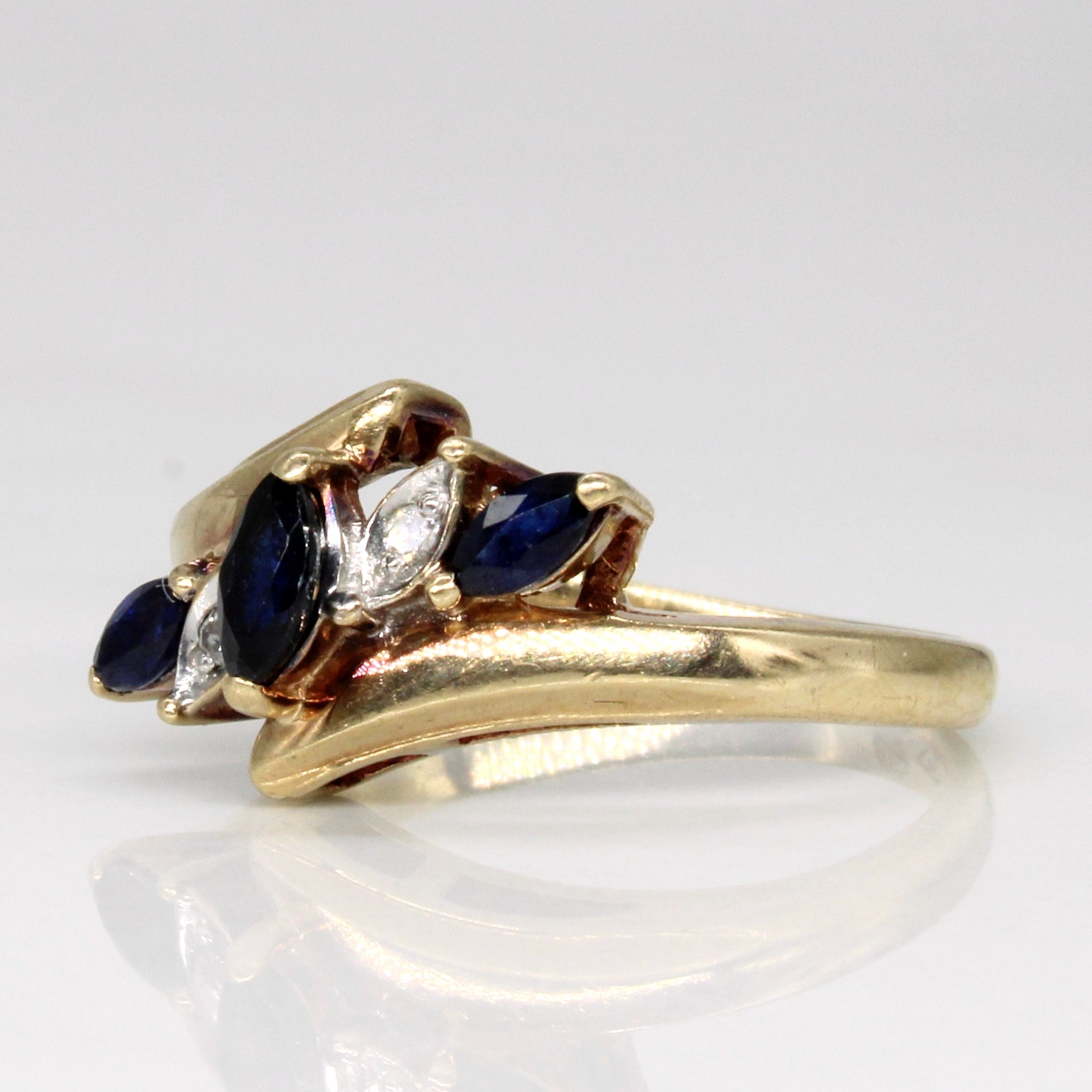 Sapphire & Diamond Waterfall Ring | 0.25ctw, 0.02ctw | SZ 5.25 |