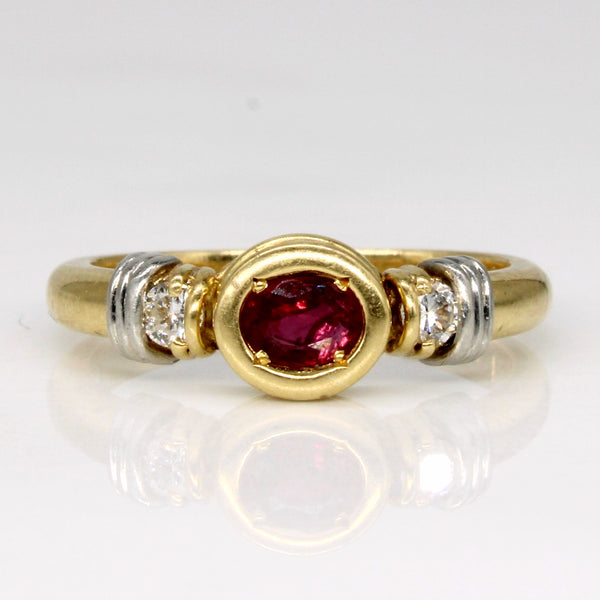 Ruby & Diamond Ring | 0.37ct, 0.10ctw | SZ 4.25 |