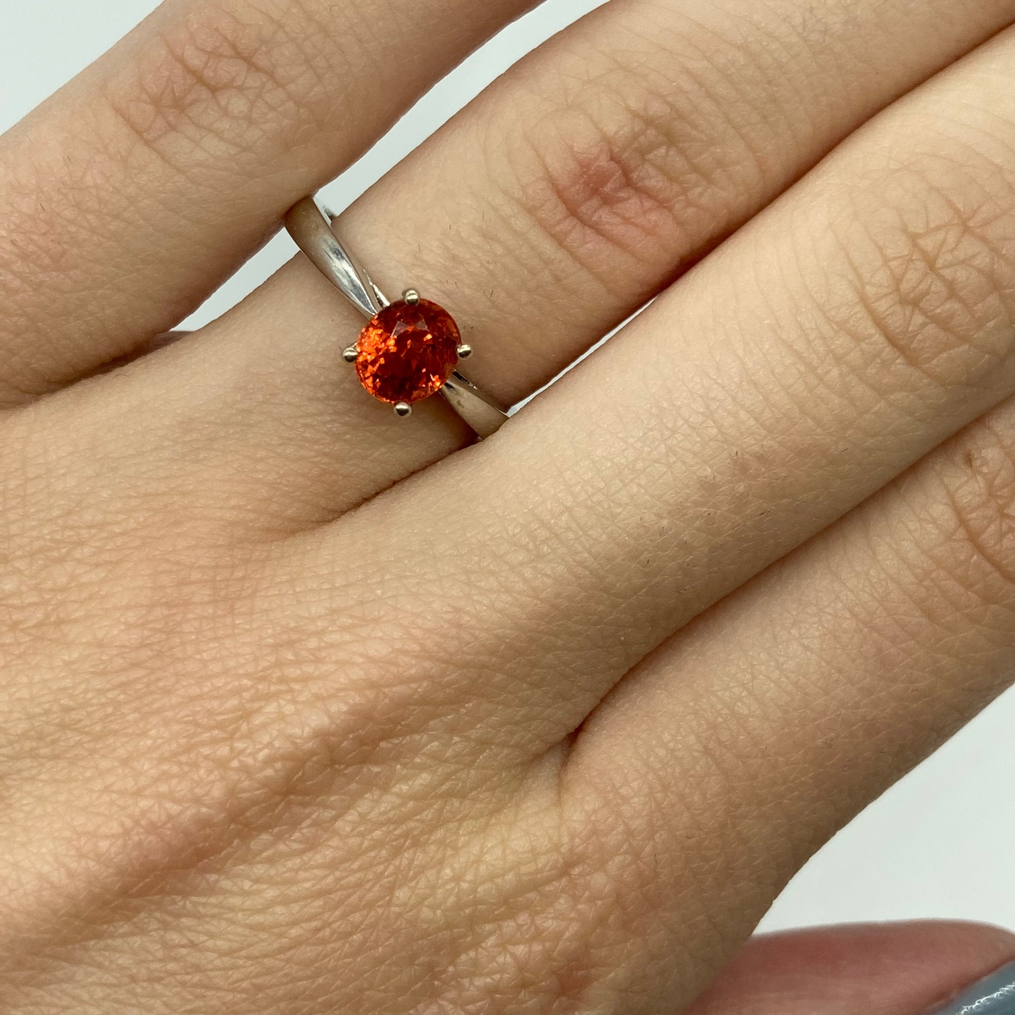 Orange Sapphire Ring | 0.85ct | SZ 5 |