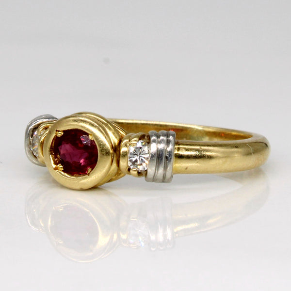 Ruby & Diamond Ring | 0.37ct, 0.10ctw | SZ 4.25 |