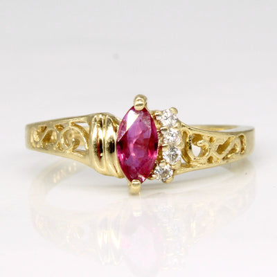 Ruby & Diamond Ring | 0.20ct, 0.04ctw | SZ 5 |