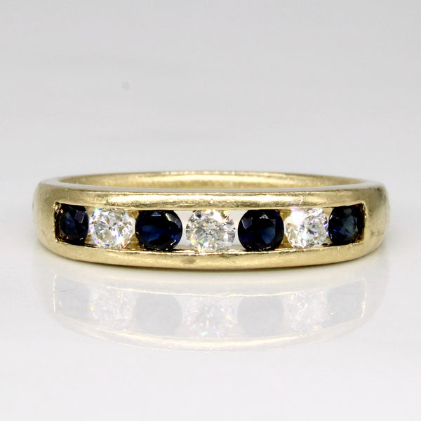 Sapphire & Diamond Channel Set Ring | 0.26ctw, 0.25ctw | SZ 6.75 |