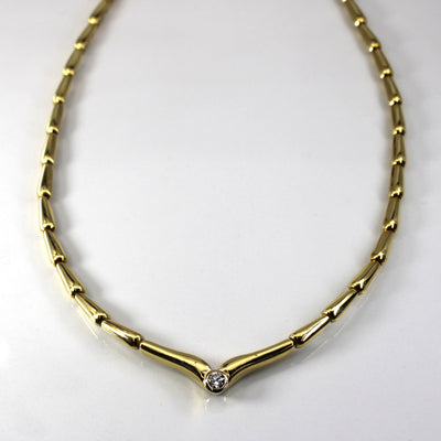 Bezel Set Diamond Necklace | 0.25ct | 16