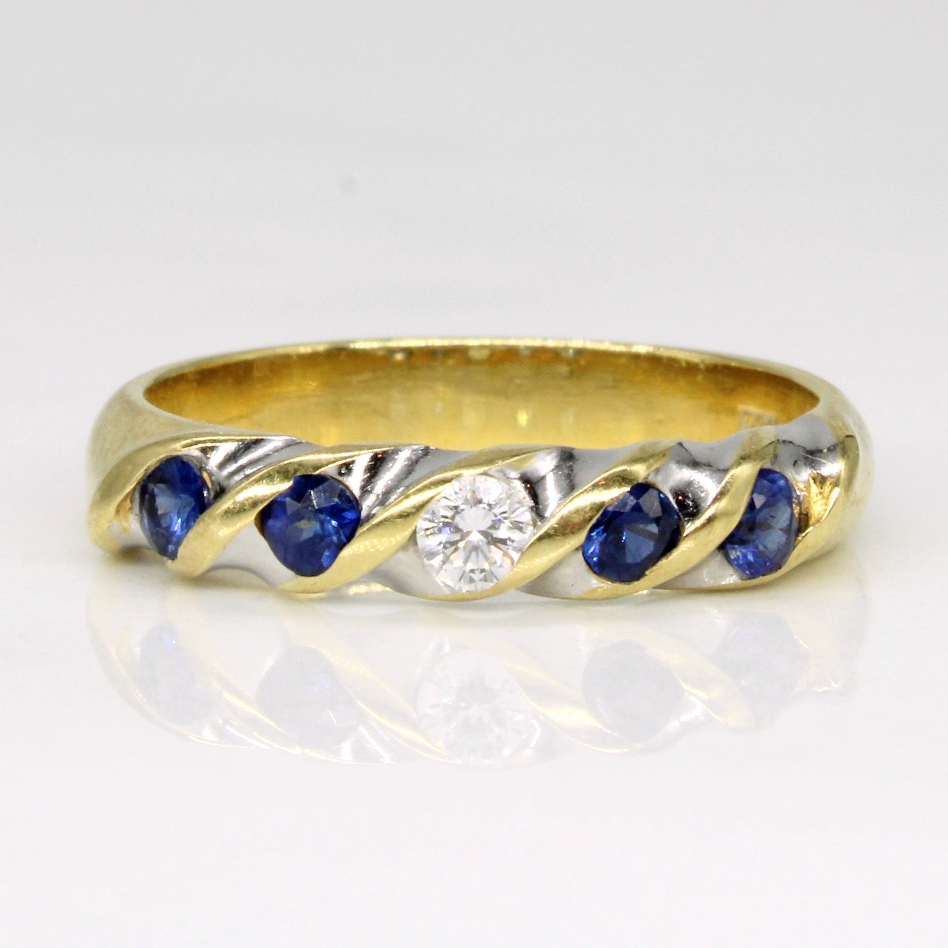 Sapphire & Diamond Ring | 0.24ctw, 0.08ct | SZ 6 |