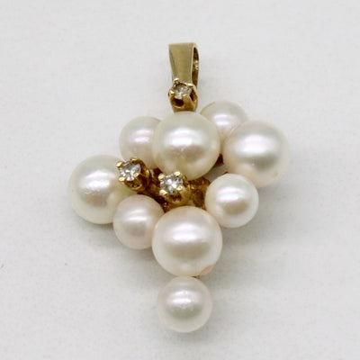Pearl & Diamond Pendant | 0.02ctw |