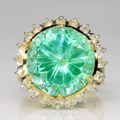 Synthetic Spinel & Diamond Cocktail Ring | 14.50ct, 0.60ctw | SZ 7.25 |