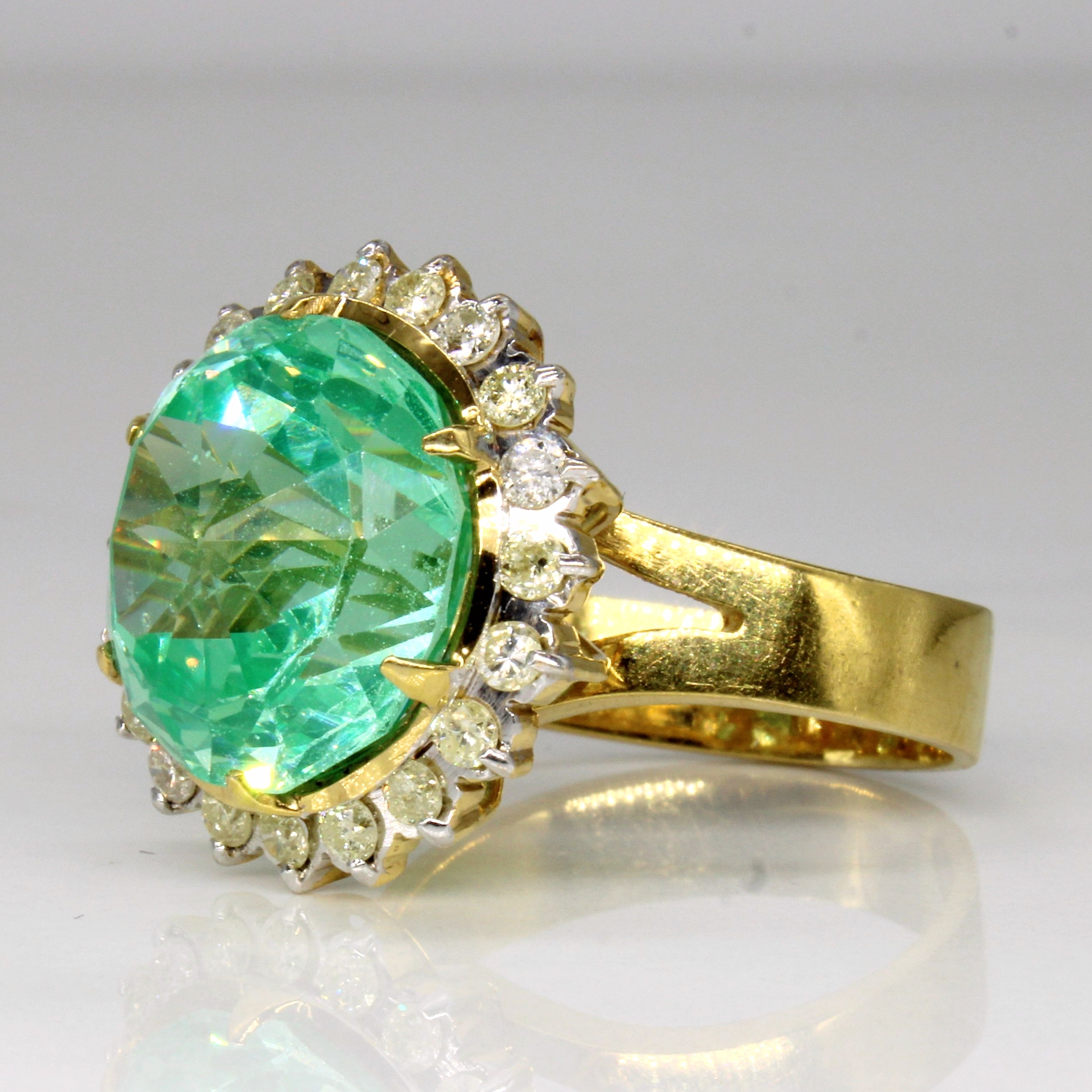 Synthetic Spinel & Diamond Cocktail Ring | 14.50ct, 0.60ctw | SZ 7.25 |