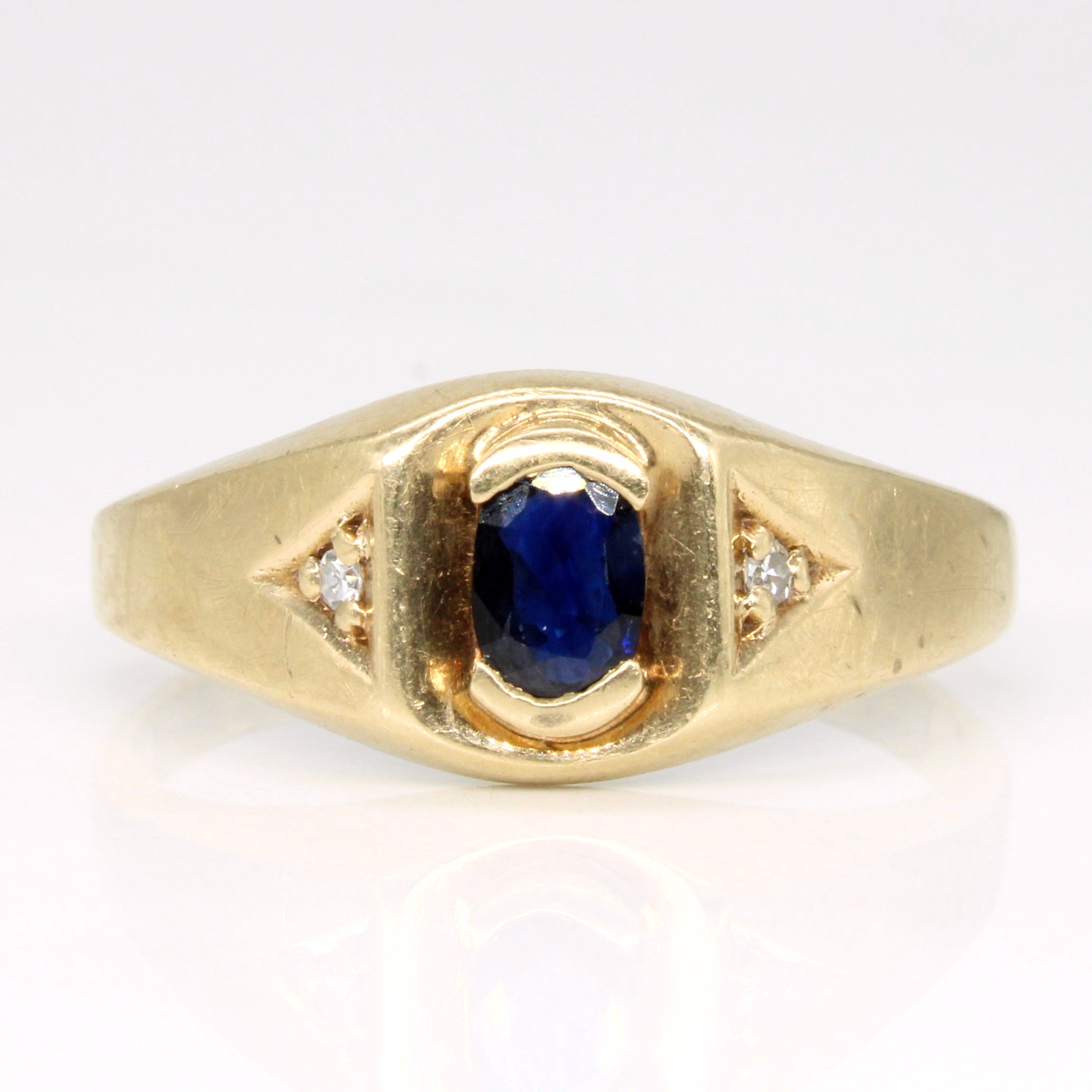 Sapphire & Diamond Cocktail Ring | 0.42ct, 0.02ctw | SZ 11.5 |