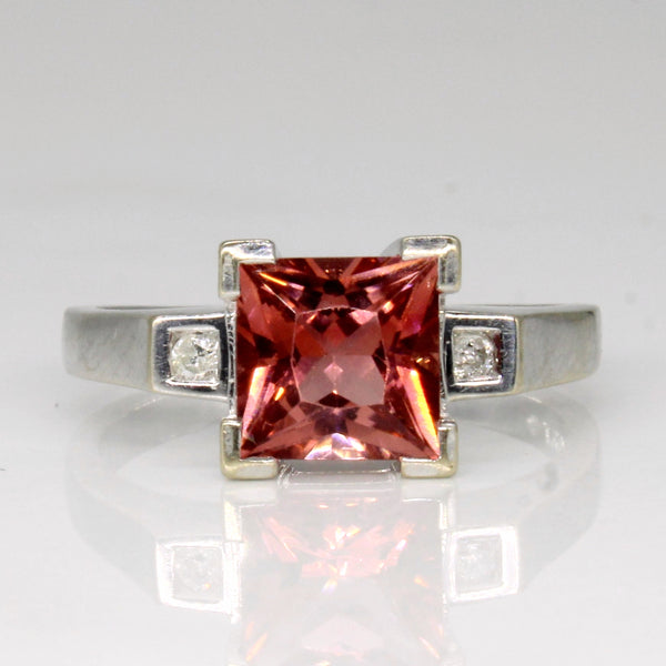 Pink Tourmaline & Diamond Cocktail Ring | 1.60ct, 0.03ctw | SZ 6.5 |