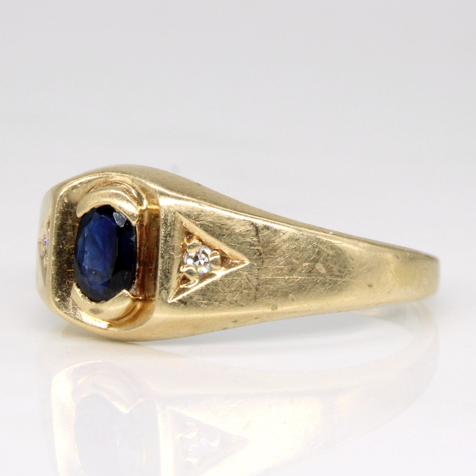 Sapphire & Diamond Cocktail Ring | 0.42ct, 0.02ctw | SZ 11.5 |