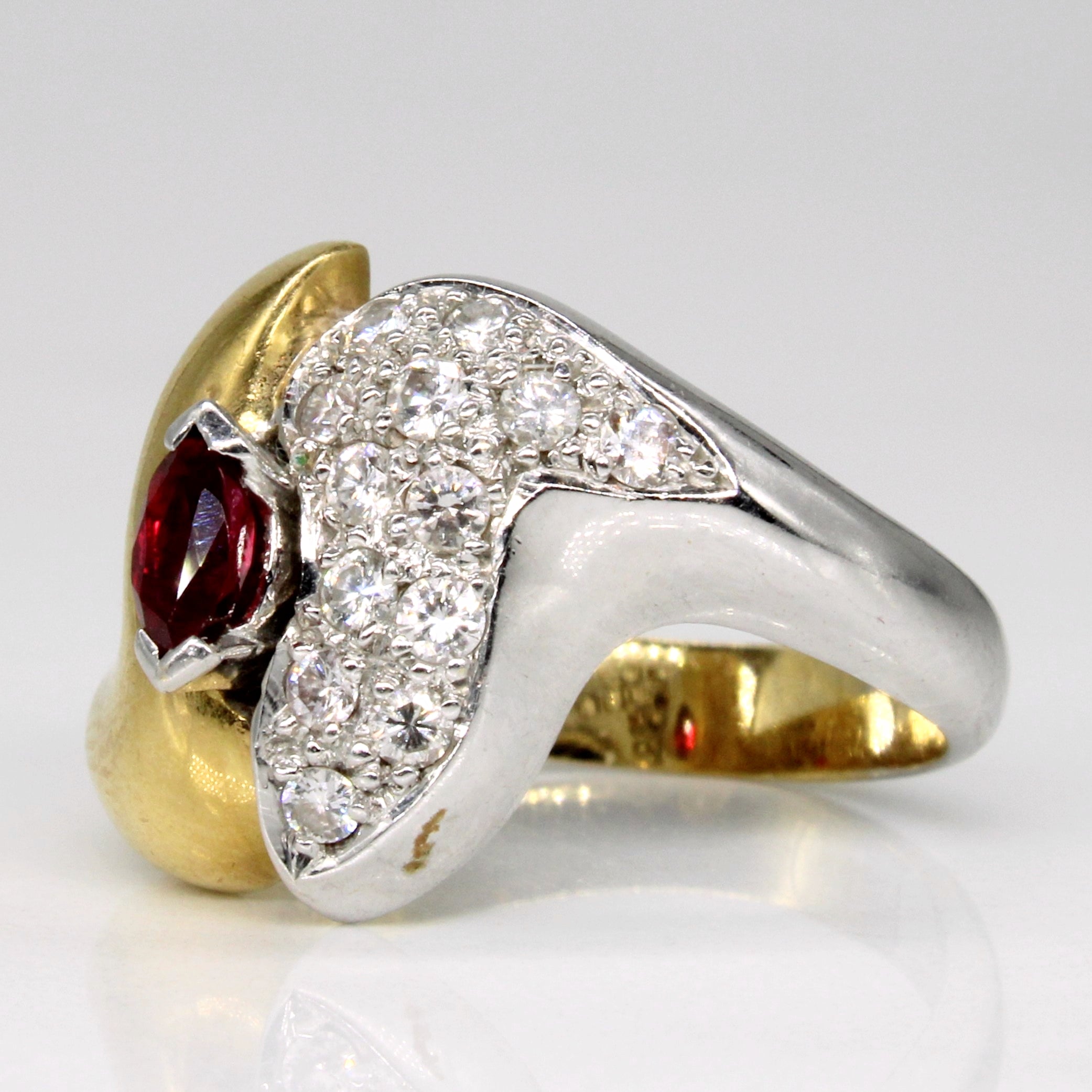 Diamond & Ruby Cocktail Ring | 0.29ctw, 0.20ct | SZ 5.75 |