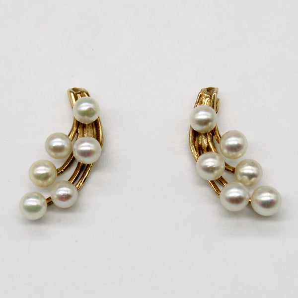 14k Pearl Branch Earrings